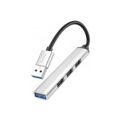 Картридеры и USB-хабы Hoco HB26 (серебристый)
