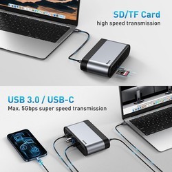 Картридеры и USB-хабы BASEUS Multifunctional Working Station Four-Screen