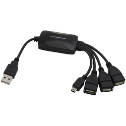 Картридеры и USB-хабы Esperanza USB 2.0 HUB 4 PORTY EA114