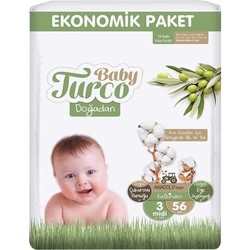 Подгузники (памперсы) Baby Turco Diapers Midi / 56 pcs