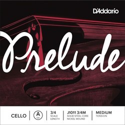 Струны DAddario Prelude Cello A String 3/4 Size Medium