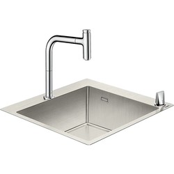 Кухонные мойки Hansgrohe Sink combi 450 Select 43201800 550х500