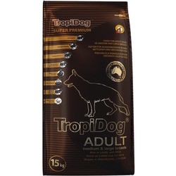 Корм для собак Tropidog Adult Medium/Large Lamb 15 kg