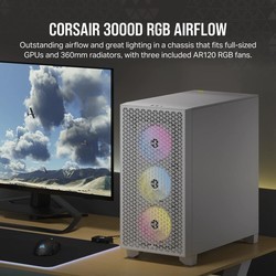 Корпуса Corsair 3000D RGB Airflow белый