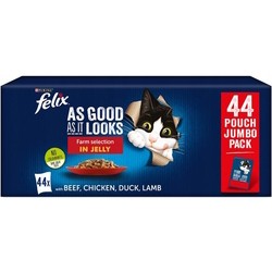 Корм для кошек Felix As Good As It Looks Fram Selection in Jelly 44 pcs