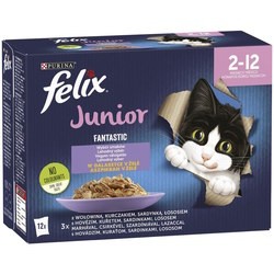 Корм для кошек Felix Fantastic Junior with Meat/Fish in Jelly 12 pcs