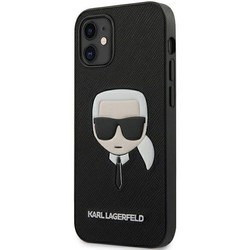 Чехлы для мобильных телефонов Karl Lagerfeld Saffiano Karl&apos;s Head Patch for iPhone 12 Pro