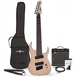 Электро и бас гитары Gear4music Harlem S 8-String Fanned Fret Guitar + 15W Amp Pack