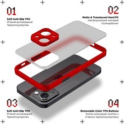 Чехлы для мобильных телефонов ArmorStandart Frosted Matte Ring for Redmi Note 12 (красный)