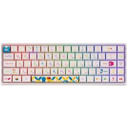 Клавиатуры Akko Doraemon Rainbow 3068B CS Jelly  Pink Switch (белый)