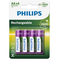 Аккумуляторы и батарейки Philips MultiLife  4xAA 2600 mAh