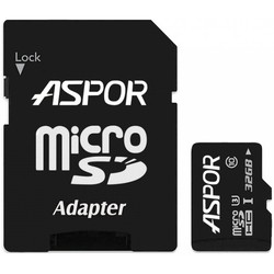 Карты памяти Aspor MicroSDHC UHS-III Class 10 + SD adapter 64&nbsp;ГБ