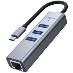 Картридеры и USB-хабы Unitek uHUB Q4+ 4-in-1 USB-C Ethernet Hub