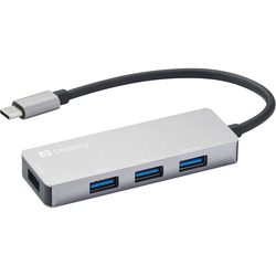 Картридеры и USB-хабы Sandberg USB-C Hub 1xUSB3.0+3x2.0 SAVER