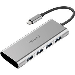 Картридеры и USB-хабы WiWU Apollo A440 (серебристый)
