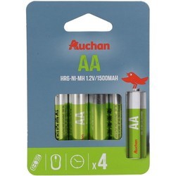 Аккумуляторы и батарейки Auchan 4xAA 1500 mAh