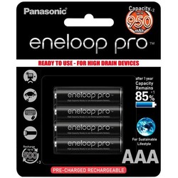 Аккумуляторы и батарейки Panasonic Eneloop Pro 4xAAA 950 mAh