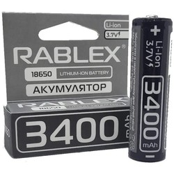 Аккумуляторы и батарейки Rablex 1x18650  3400 mAh