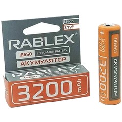 Аккумуляторы и батарейки Rablex 1x18650  3200 mAh