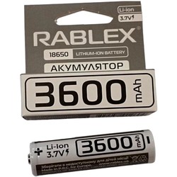 Аккумуляторы и батарейки Rablex 1x18650  3600 mAh