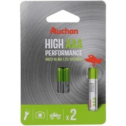 Аккумуляторы и батарейки Auchan 2xAA 1000 mAh