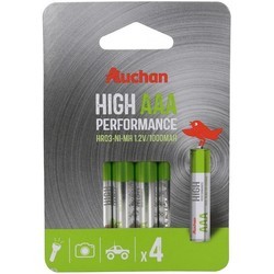 Аккумуляторы и батарейки Auchan 4xAA 1000 mAh