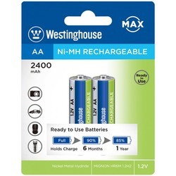 Аккумуляторы и батарейки Westinghouse Max 2xAA 2400 mAh