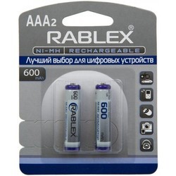Аккумуляторы и батарейки Rablex 2xAAA  600 mAh