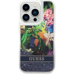 Чехлы для мобильных телефонов GUESS Flower Liquid Glitter for iPhone 14 Pro