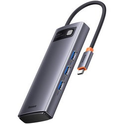 Картридеры и USB-хабы BASEUS Metal Gleam Multifunctional 6-in-1 USB-C to 3xUSB-A\/USB-C\/2xHDMI