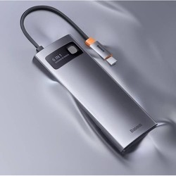 Картридеры и USB-хабы BASEUS Metal Gleam Multifunctional 6-in-1 USB-C to 3xUSB-A\/USB-C\/2xHDMI