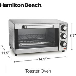 Электрогрили Hamilton Beach 4 Slice Toaster Oven нержавейка