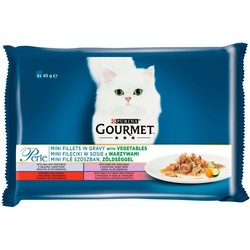 Корм для кошек Gourmet Perle Mini Fillets Vegetables in Gravy 4 pcs