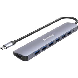 Картридеры и USB-хабы Sandberg USB-C to 7 x USB 3.0 Hub