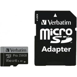 Карты памяти Verbatim Pro U3 microSD 256&nbsp;ГБ