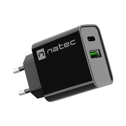Зарядки для гаджетов NATEC Ribera USB-A + USB-C 20W