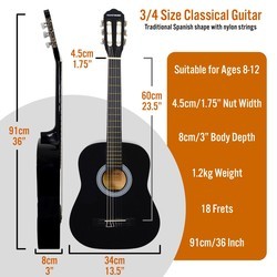 Акустические гитары 3rd Avenue 3\/4 Size Classical Guitar Pack