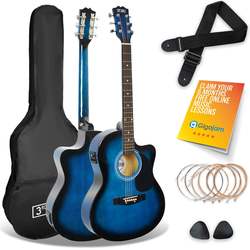 Акустические гитары 3rd Avenue Full Size Cutaway Electro Acoustic Guitar Pack