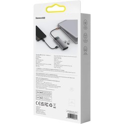 Картридеры и USB-хабы BASEUS Metal Gleam Series 4-in-1 USB Type C - 4 x USB 3.2 Gen. 1