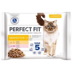 Корм для кошек Perfect Fit Sensitive 1+ Chicken\/Salmon Pouch 340 g