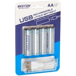 Аккумуляторы и батарейки Beston 4xAA 1460 mAh USB Type-C