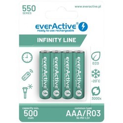 Аккумуляторы и батарейки everActive Infinity Line 4xAAA 550 mAh