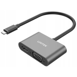Картридеры и USB-хабы Unitek USB-C to HDMI and VGA Adapter