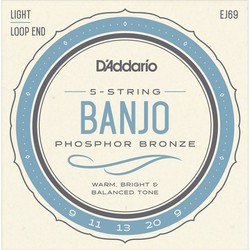 Струны DAddario Phosphor Bronze Banjo 9-20