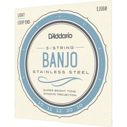 Струны DAddario Stainless Steel Banjo 10-20