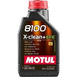 Моторные масла Motul 8100 X-clean+EFE 0W-30 1&nbsp;л