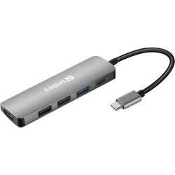 Картридеры и USB-хабы Sandberg USB-C Dock HDMI+3xUSB+PD 100W