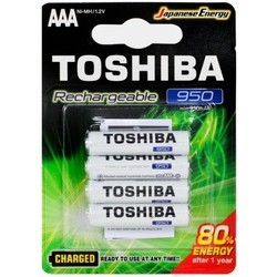 Аккумуляторы и батарейки Toshiba 4xAAA 950 mAh