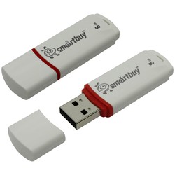 USB Flash (флешка) SmartBuy Crown 8Gb (белый)