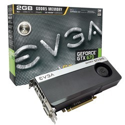 Видеокарты EVGA GeForce GTX 670 02G-P4-2675-KR